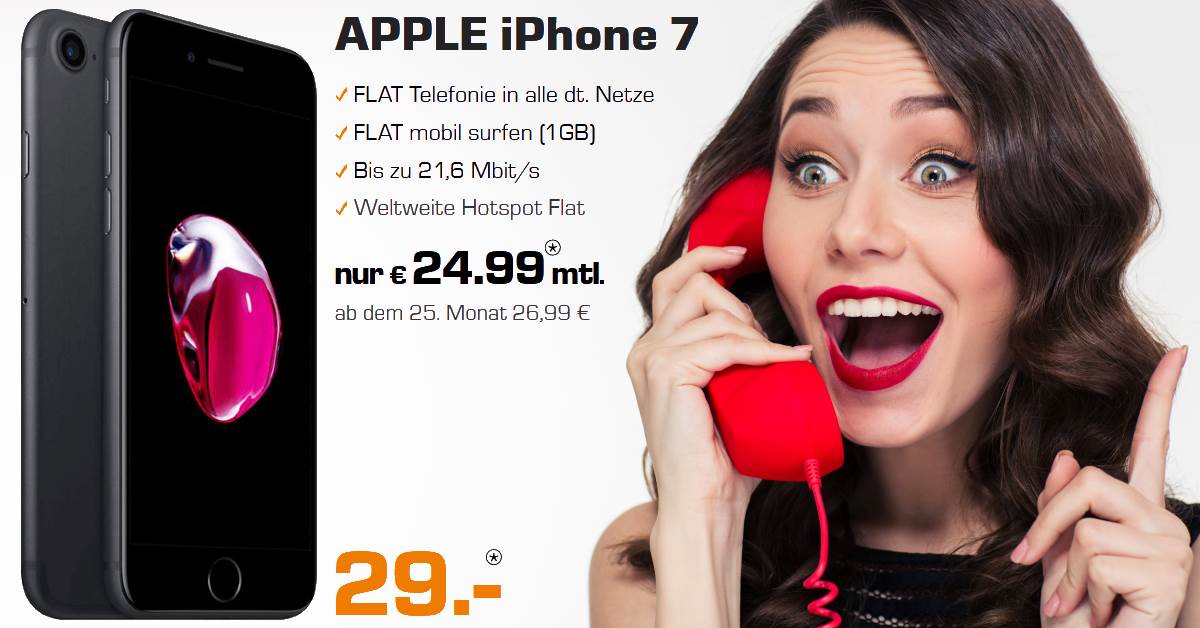 iPhone 7 Handyvertrag mit Allnet-Flat