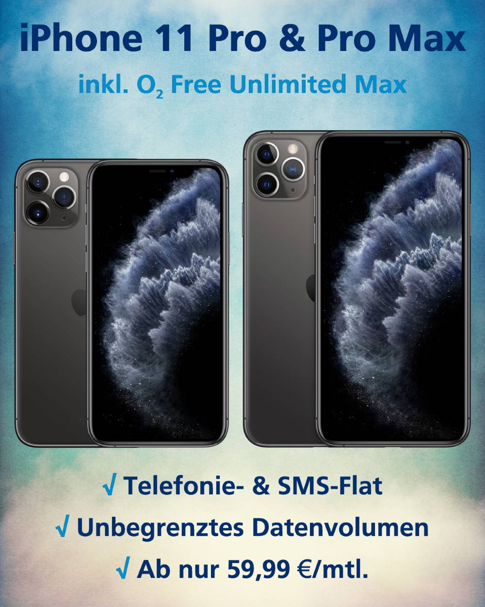 iPhone 11 Pro und 11 Pro Max inkl. o2 Free Unlimited zum absoluten Bestpreis