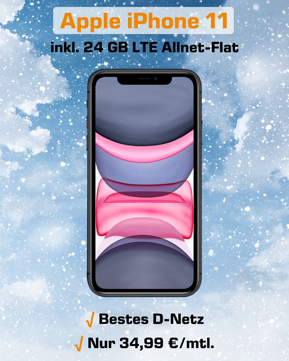 iPhone 11 Vertrag mit 24 GB LTE Allnet-Flat